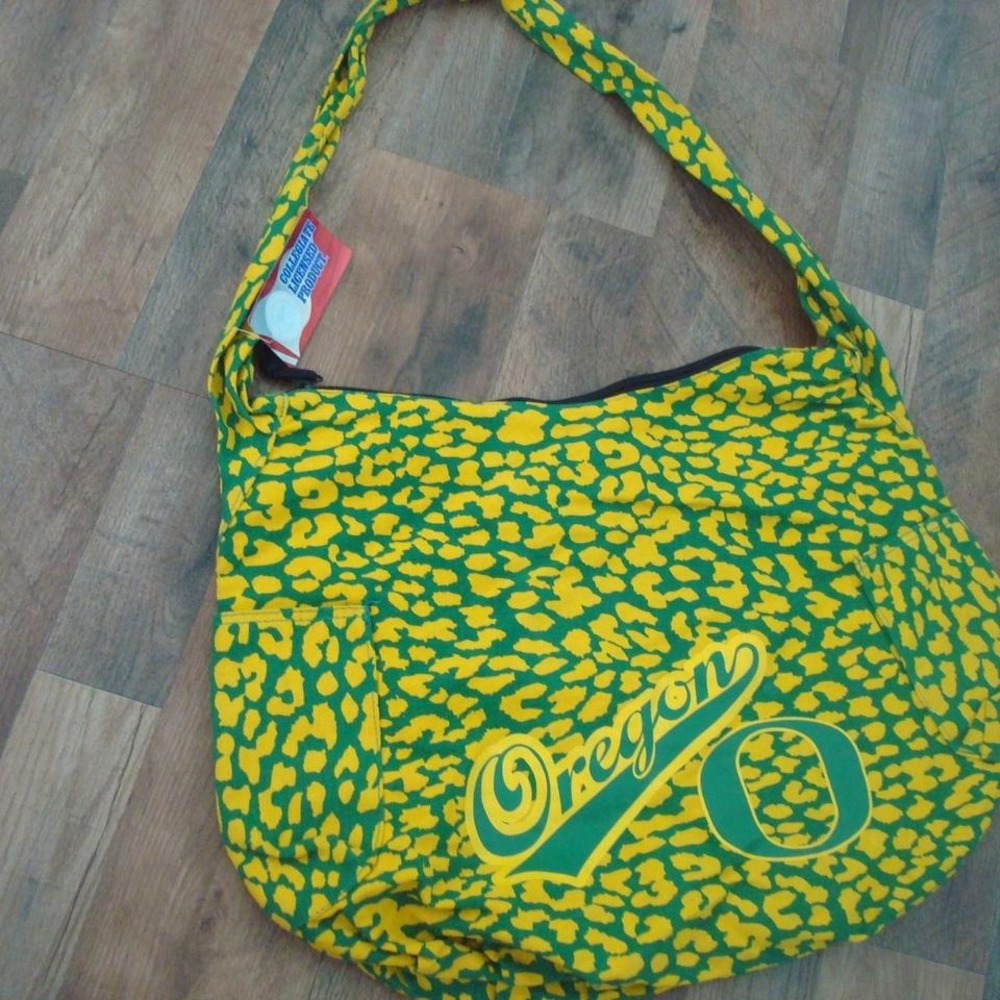 OREGON DUCKS 14X18 BAG PURSE VINTAGE NEW TAILGATE HANDBAG TOTE